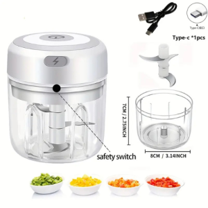 1 Pc 250ml Wireless Portable Electric Food Chopper